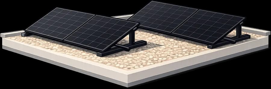 Solarmodule auf einem Flachdach